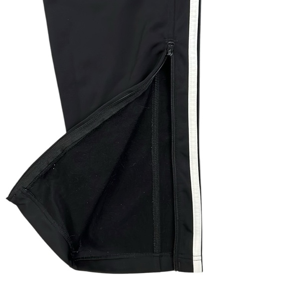 Adidas Trico Track Pants Black Ankle Zip Trefoil Stripe Drawstring CE9963 Medium - Picture 5 of 13